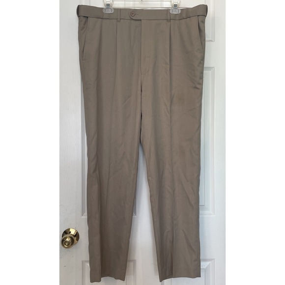 Other - Peter Christian Gentlemens Outfitters Pleated Chino‎ Pants 40x29 Wool Silk Poly